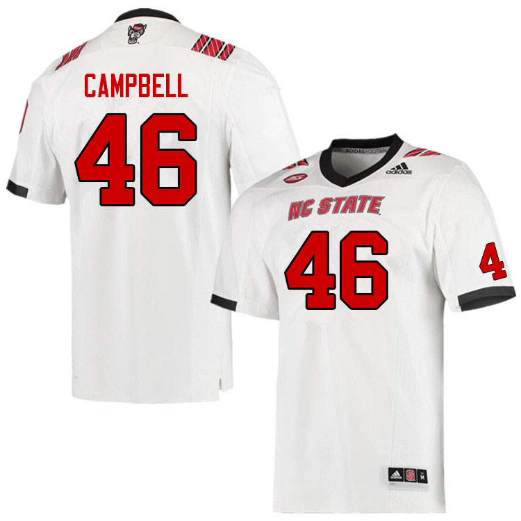 Men #46 Nick Campbell NC State Wolfpack College Football Jerseys Sale-White